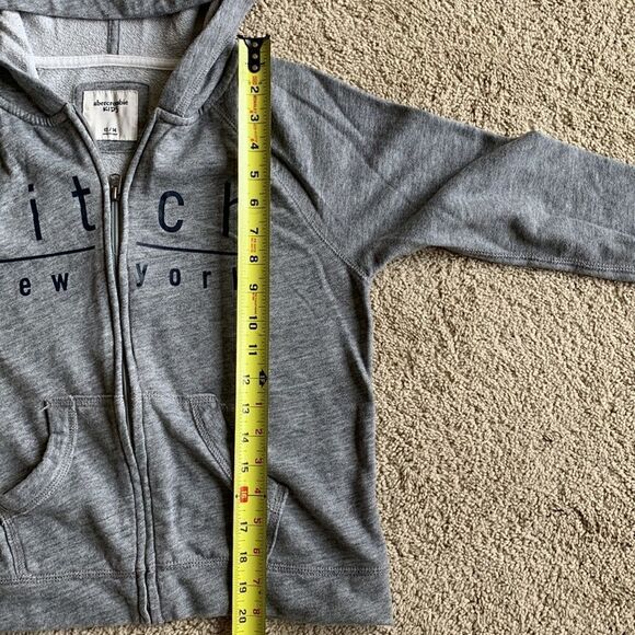 Abercrombie‎ sweatshirt kids zip up gray hoodie size 12 /14 - Picture 4 of 5